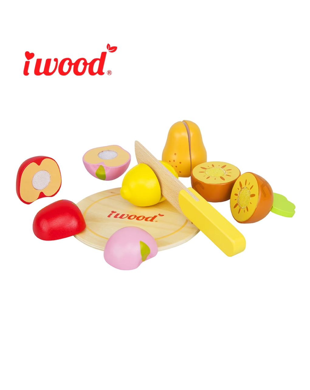 σετ με ξύλο κοπής: φρούτα - iwood