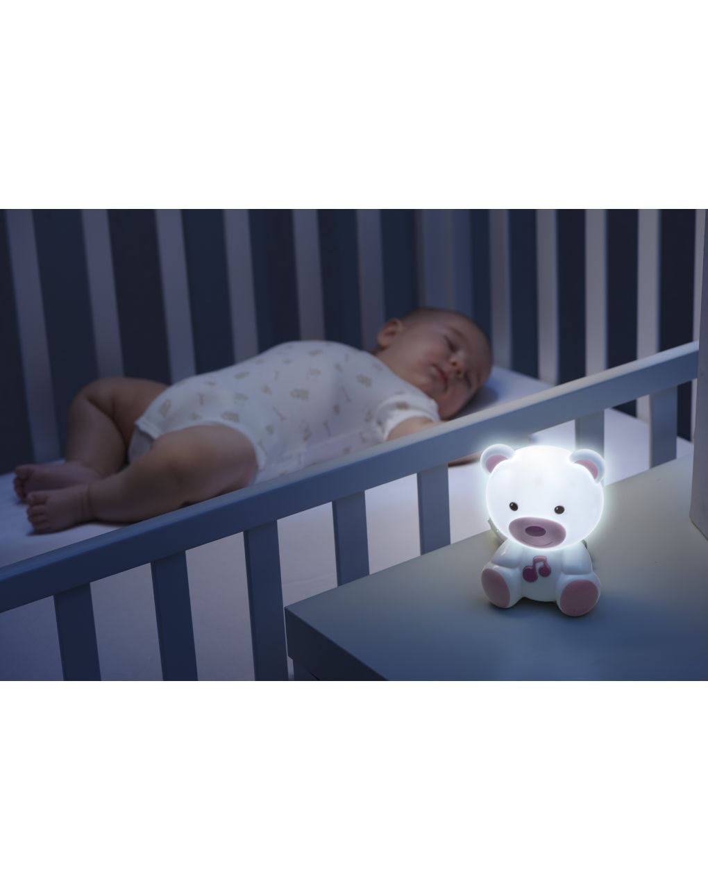 Chicco  αρκουδάκι φωτάκι νύκτος με μελωδία ροζ y01-09830-10 - Chicco