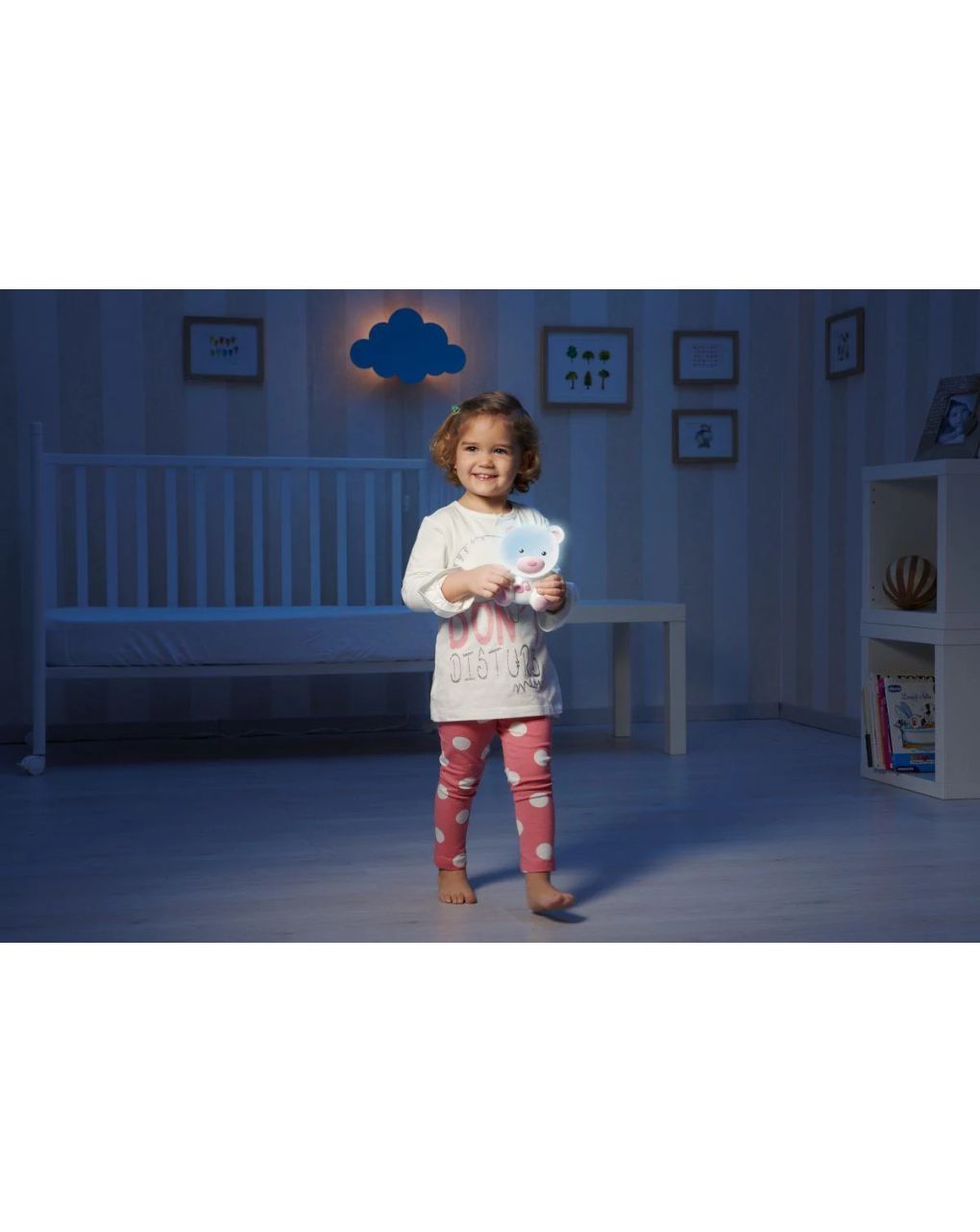 Chicco  αρκουδάκι φωτάκι νύκτος με μελωδία ροζ y01-09830-10 - Chicco