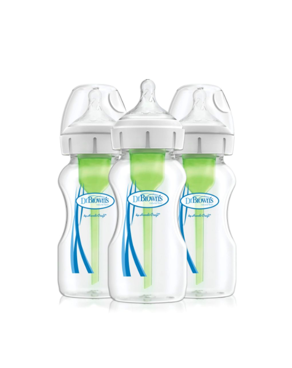 Dr. brown's options+ πλαστικό μπιμπερό 3τμχ με φαρδύ λαιμό 270ml 112.70.1hc.295 - Dr Browns