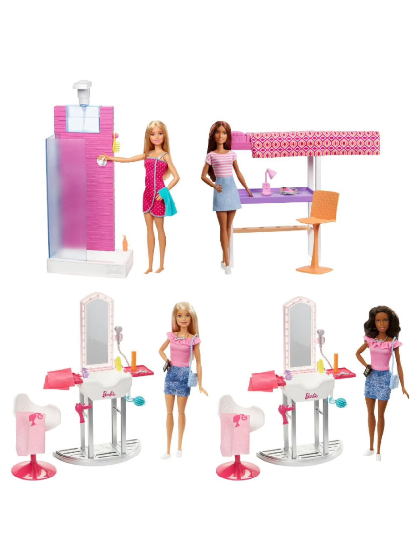 Barbie δωμάτιο με κούκλα 3 σχέδια dvx51 - BARBIE