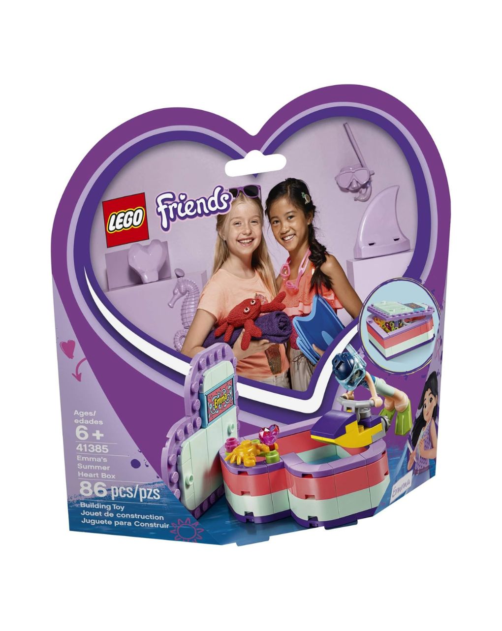 Lego friends καλοκαιρινό κουτί-καρδιά της έμμα 41385 - Lego, Lego Friends