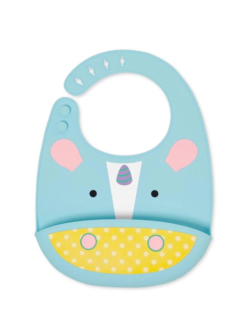 Skip hop zoo fold & go σαλιάρα σιλικόνης unicorn 29-2904002-06 - SKIP HOP