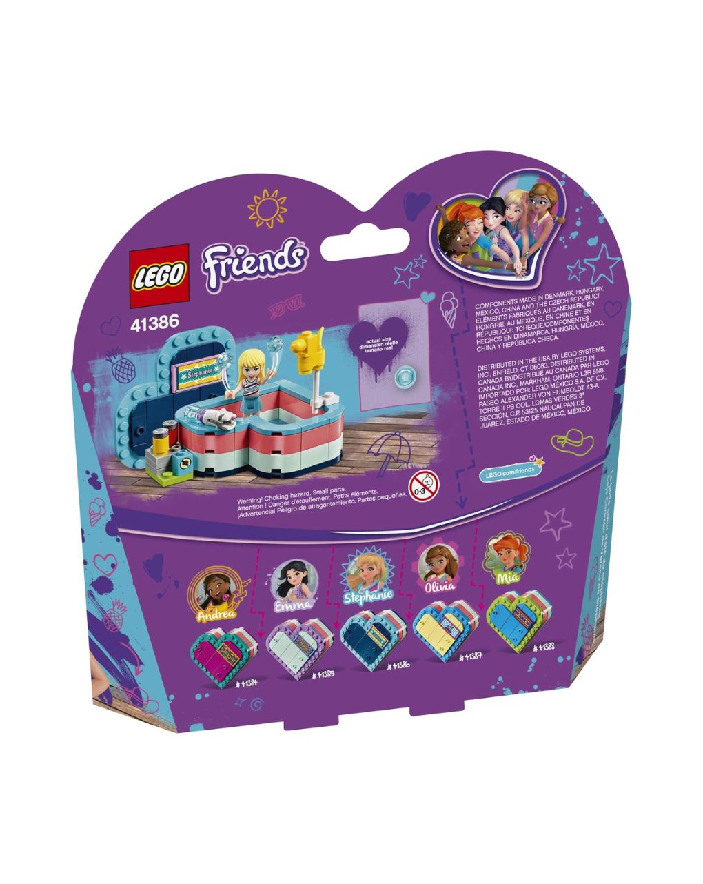 Lego friends καλοκαιρινό κουτί-καρδιά της στέφανι 41386 - Lego, Lego Friends