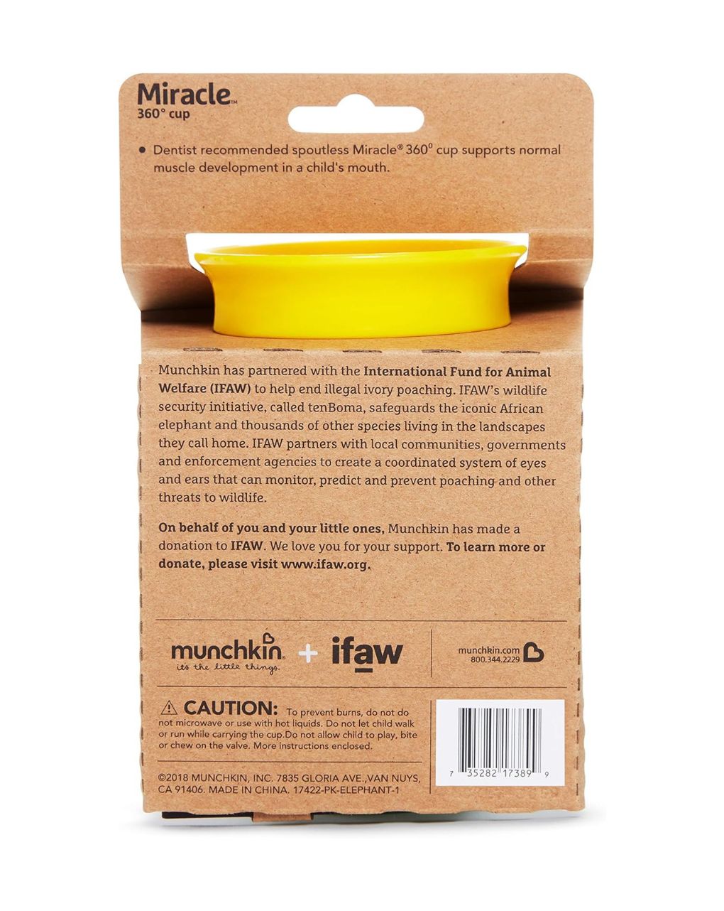 Munchkin ποτηράκι miracle 360˚ sippy 266ml ελέφαντας - Munchkin