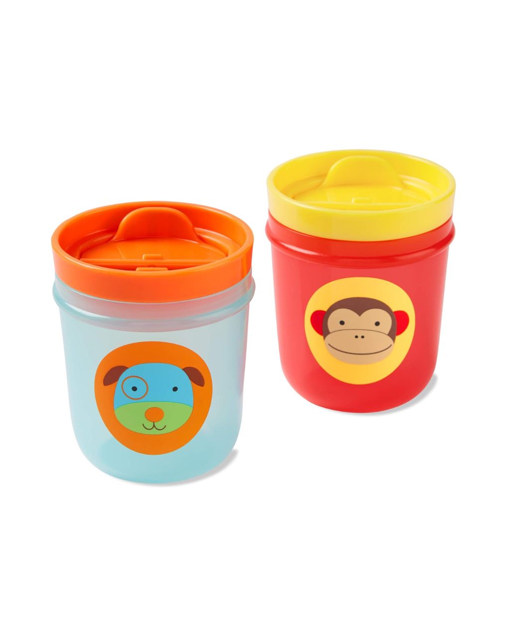 Skip hop zoo ποτηράκια με καπάκι 2σε1 207ml monkey/dog 29-2903023-03 - SKIP HOP