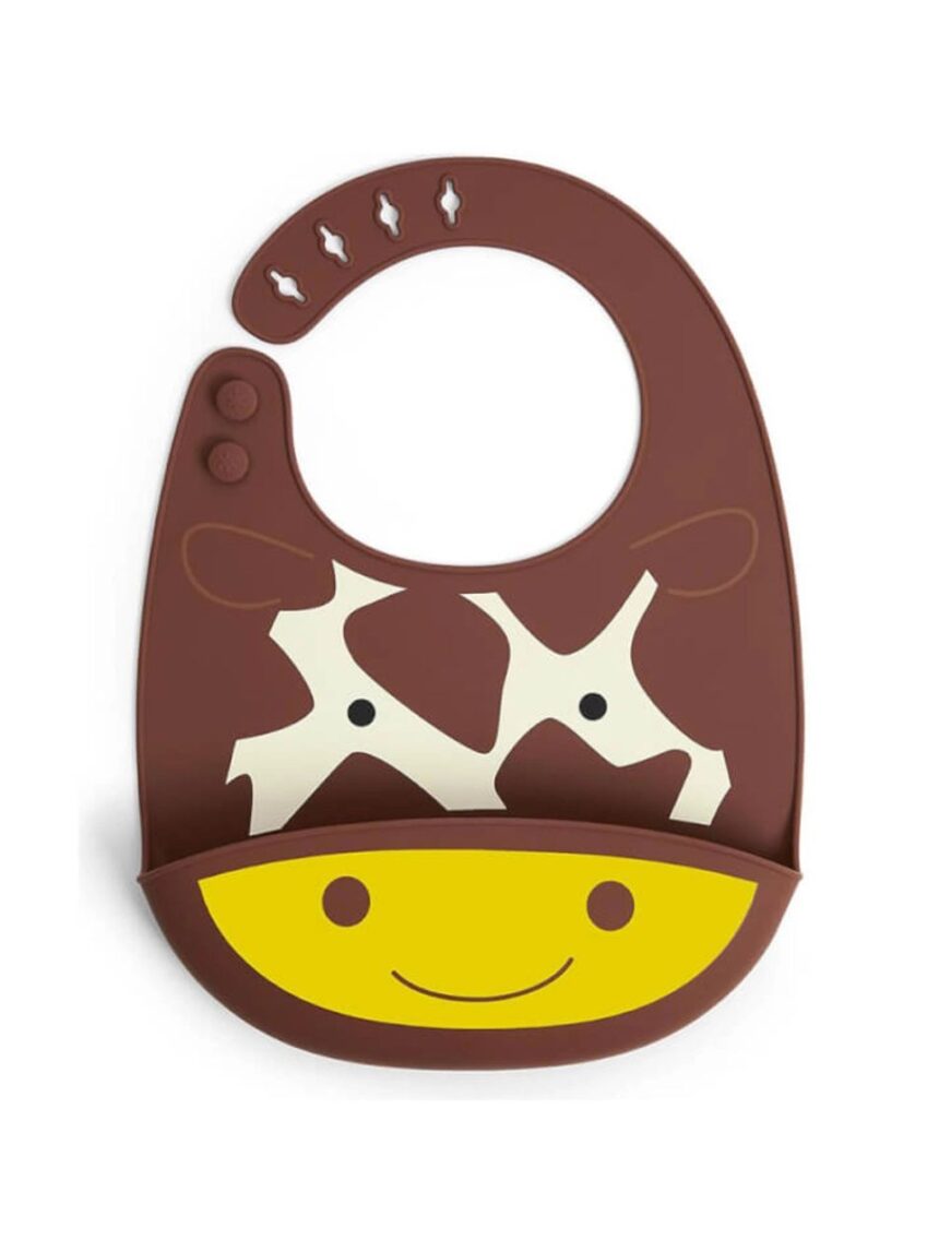 Skip hop zoo fold & go σαλιάρα σιλικόνης giraffe 29-2904002-04 - SKIP HOP