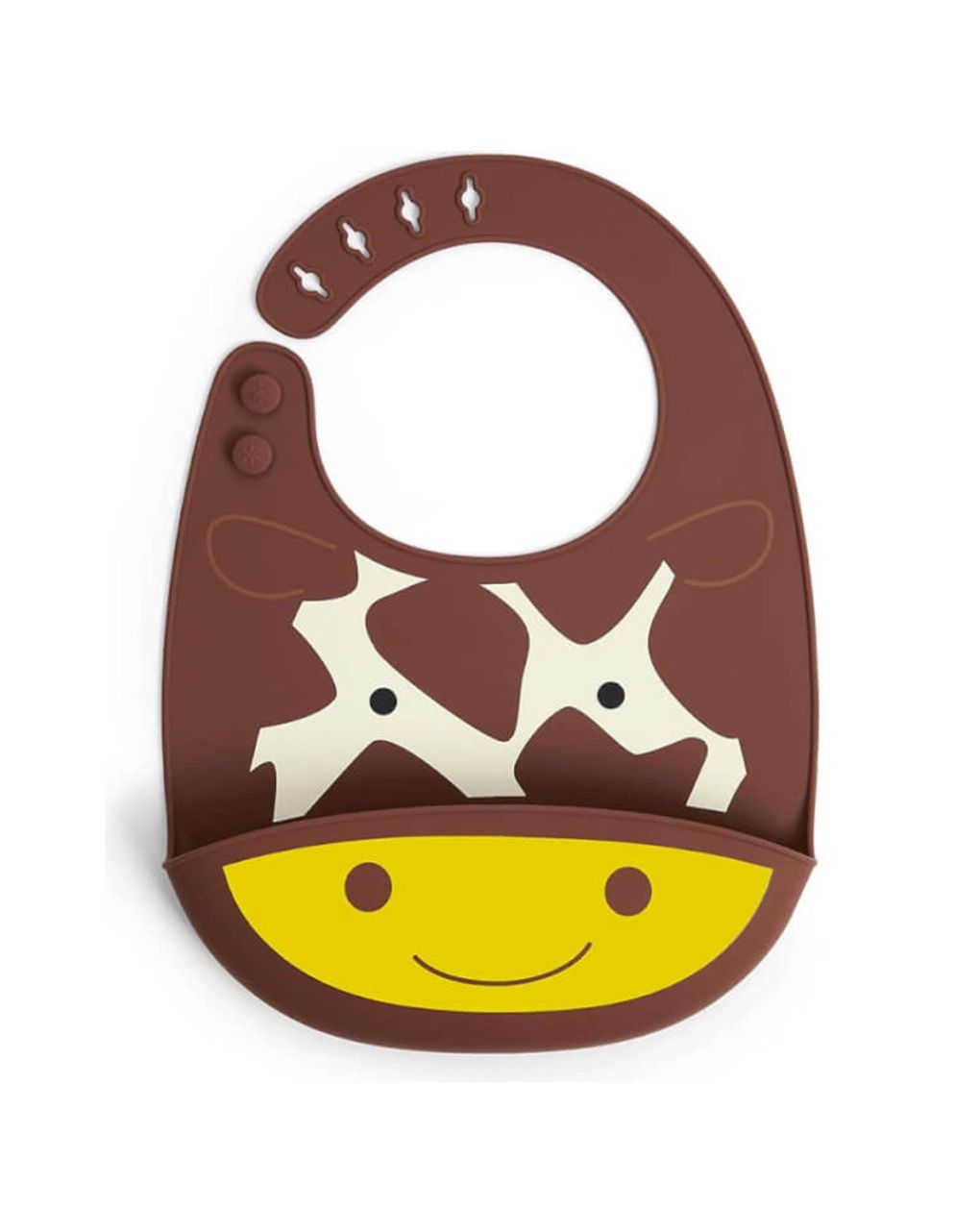 Skip hop zoo fold & go σαλιάρα σιλικόνης giraffe 29-2904002-04 - SKIP HOP