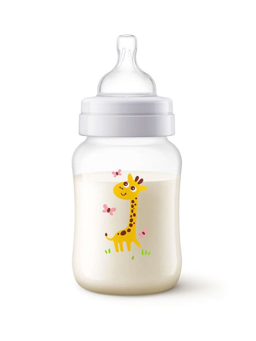 Philips avent πλαστικό μπιμπερό anti-colic 260ml 1m+ giraffe, scf821/12 - Philips Avent