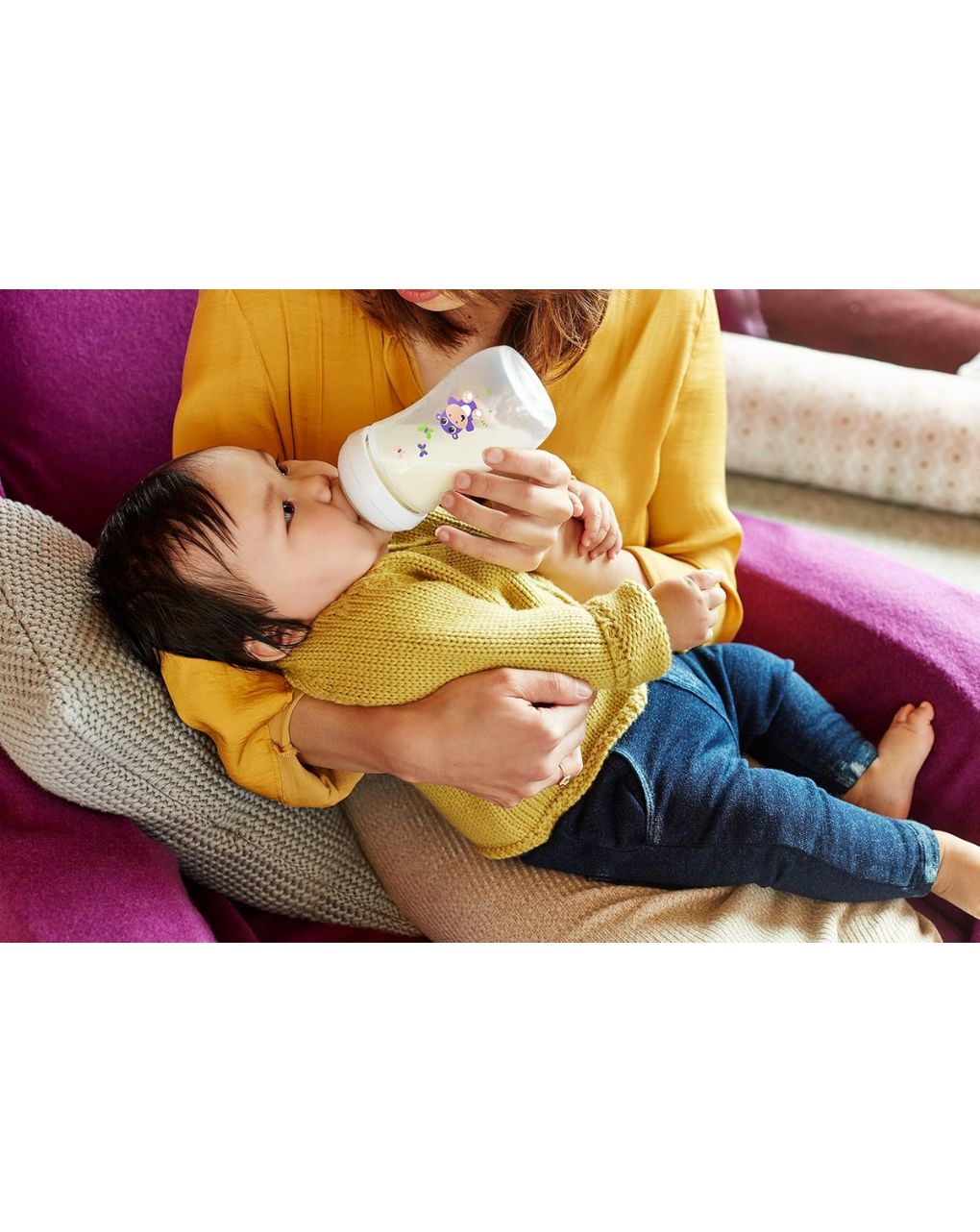 Philips avent πλαστικό μπιμπερό natural 260ml 1m+ hippo scf070/22 - Philips Avent