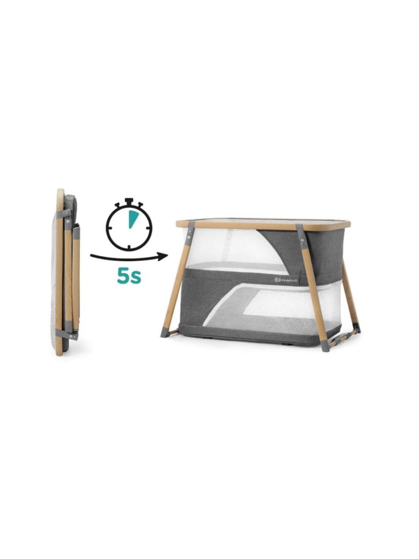 Kinderkraft παρκοκρέβατο 4 σε 1 sofi gray - Kinderkraft
