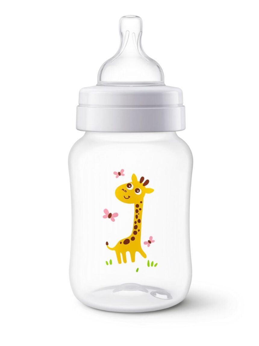 Philips avent πλαστικό μπιμπερό anti-colic 260ml 1m+ giraffe, scf821/12 - Philips Avent