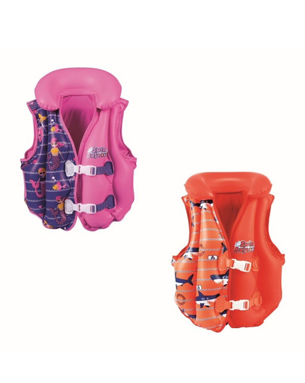 Bestway φουσκωτό γιλέκο swim safe deluxe 3-6 ετών (2 χρώματα)