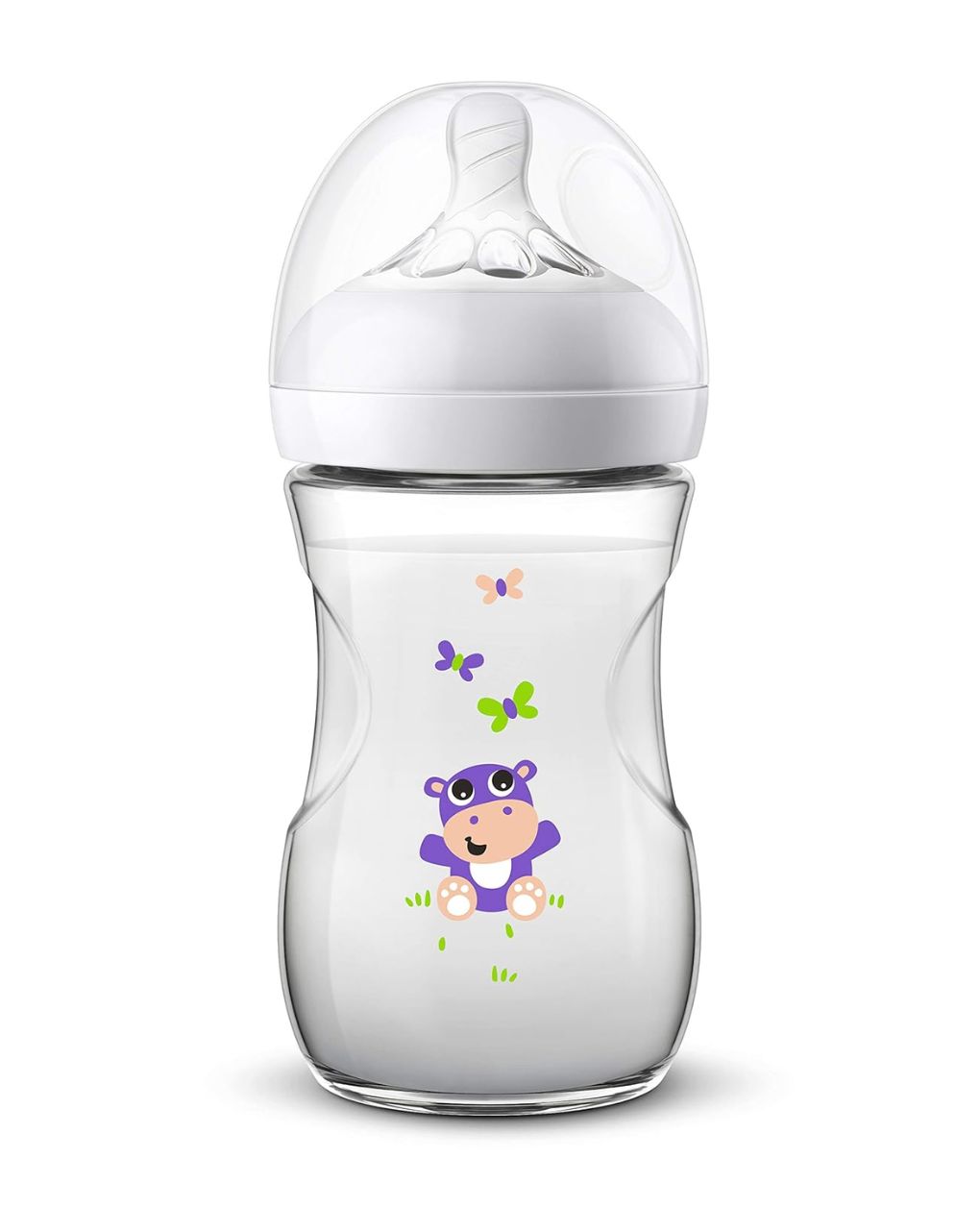 Philips avent πλαστικό μπιμπερό natural 260ml 1m+ hippo scf070/22 - Philips Avent