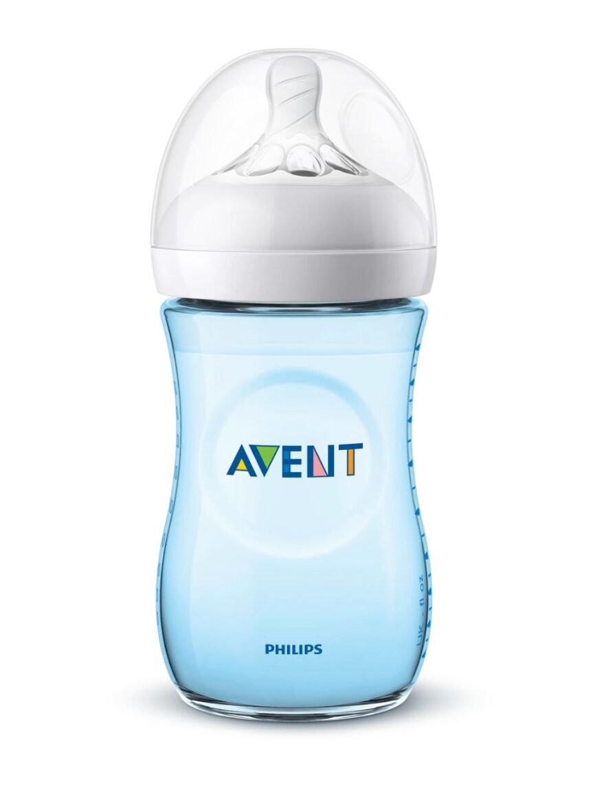 Philips avent πλαστικό μπιμπερό natural 260ml 1m+ μπλε, scf035/17 - Philips Avent