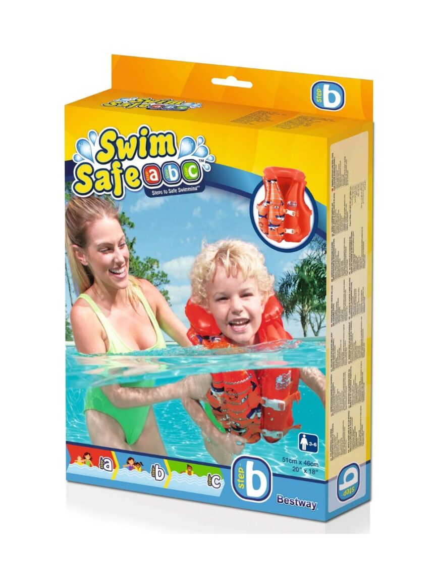 Bestway φουσκωτό γιλέκο swim safe deluxe 3-6 ετών (2 χρώματα) - Bestway