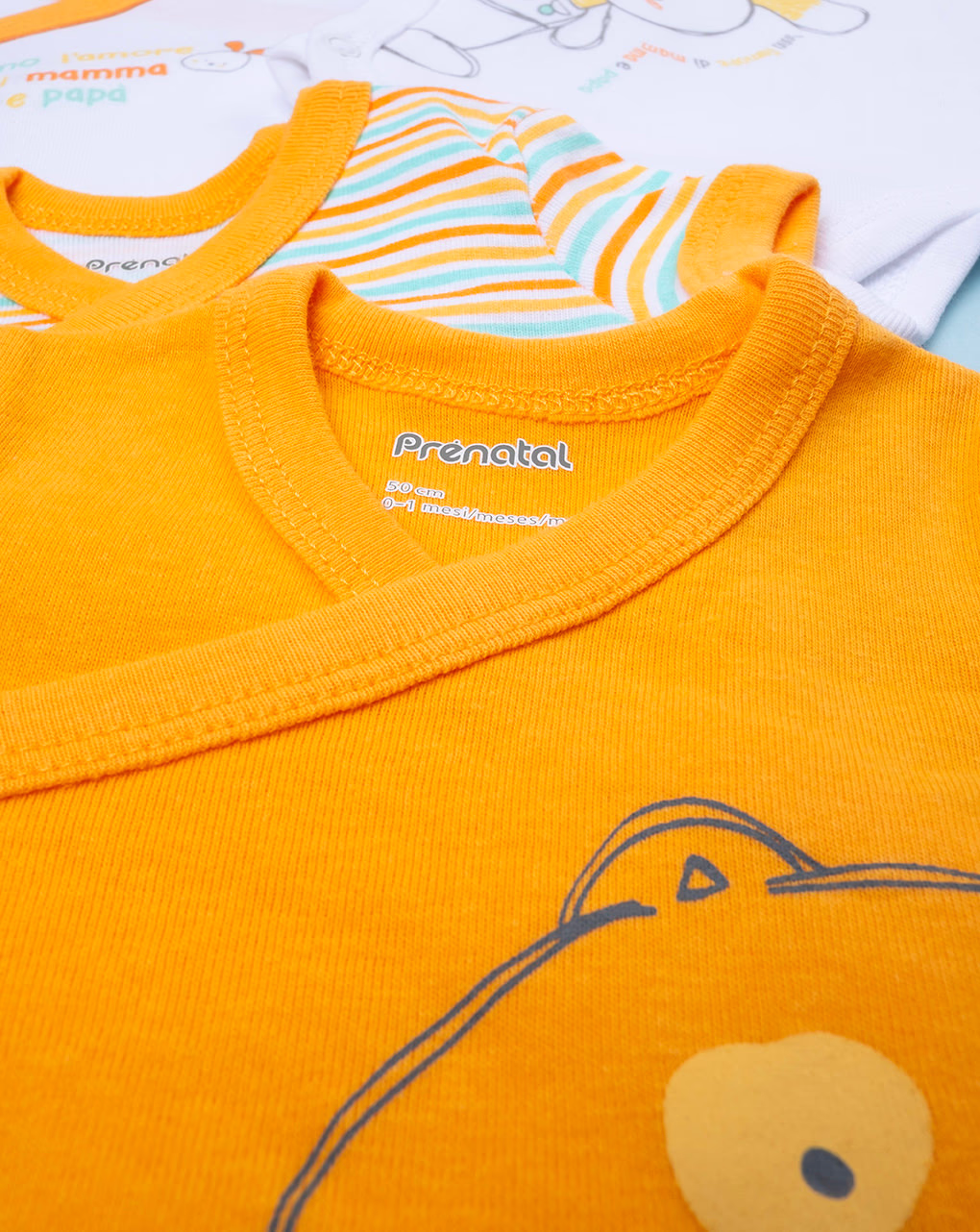 βρεφικά κορμάκια πακέτο x5 με λαγουδάκια και αρκουδάκια unisex - Prénatal