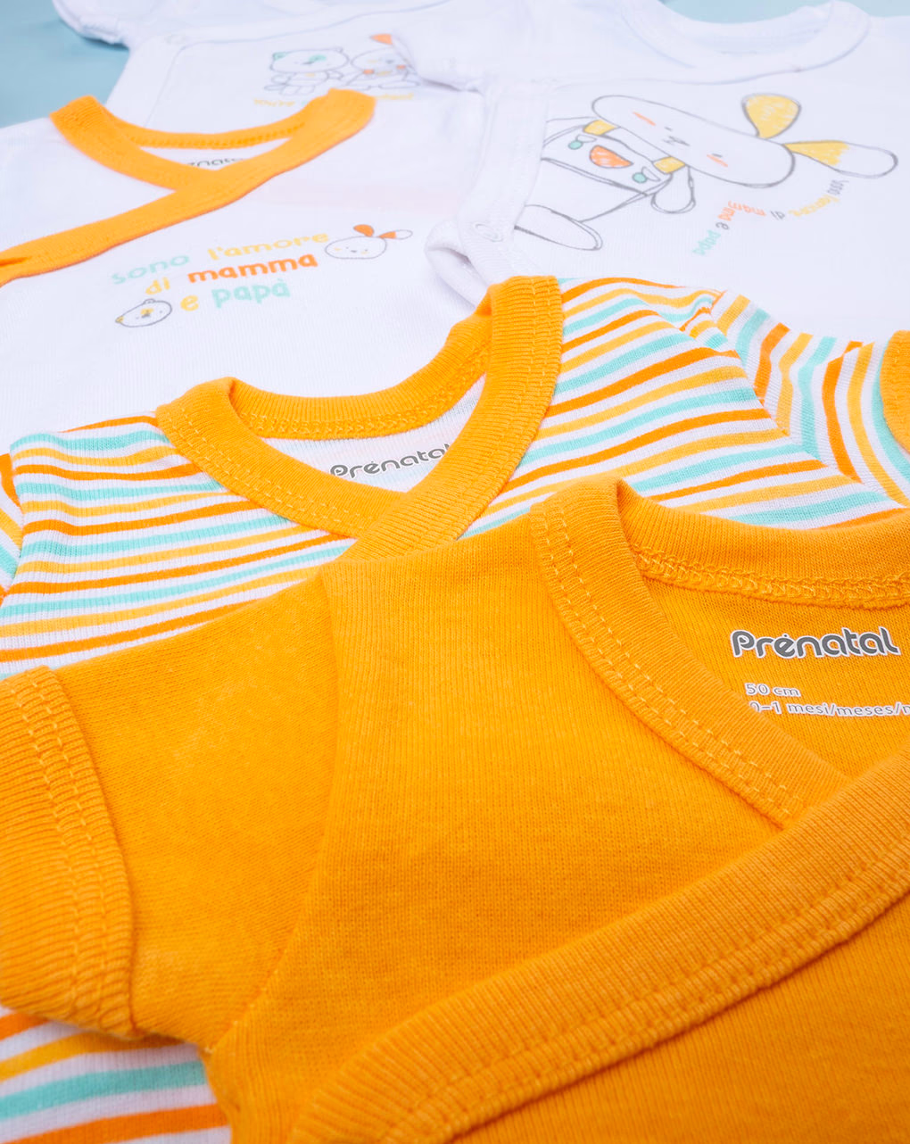 βρεφικά κορμάκια πακέτο x5 με λαγουδάκια και αρκουδάκια unisex - Prénatal