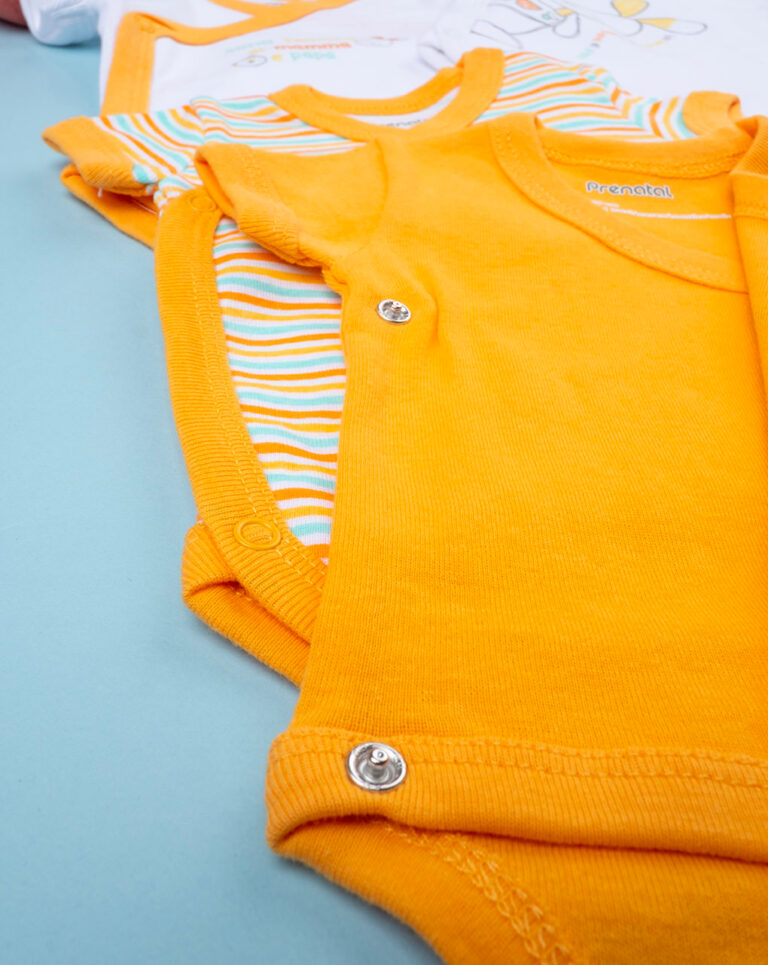 βρεφικά κορμάκια πακέτο x5 με λαγουδάκια και αρκουδάκια unisex - Prénatal