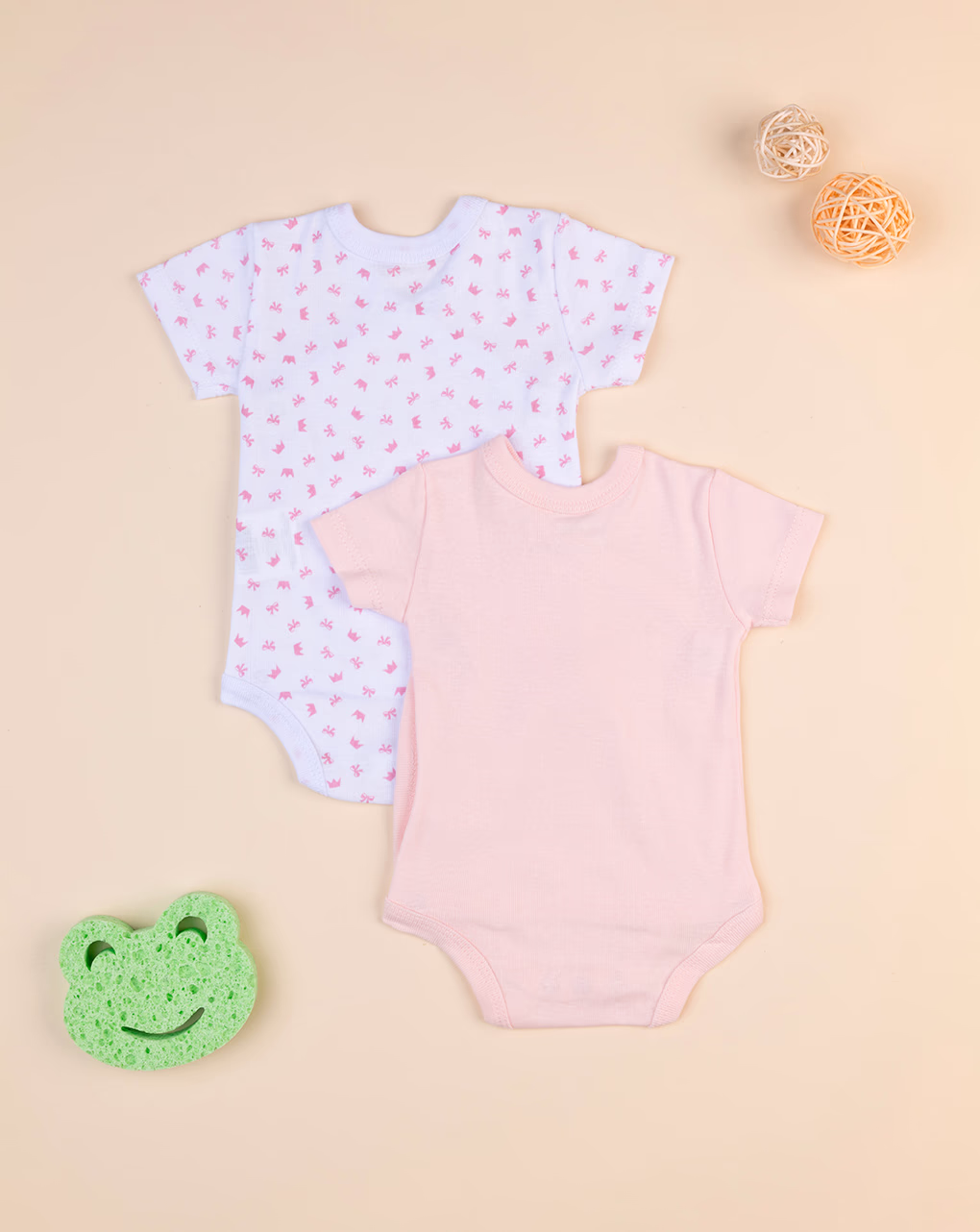 κορμάκια κοντομάνικα πακέτο x2 mommy's princess για κορίτσι - Prénatal