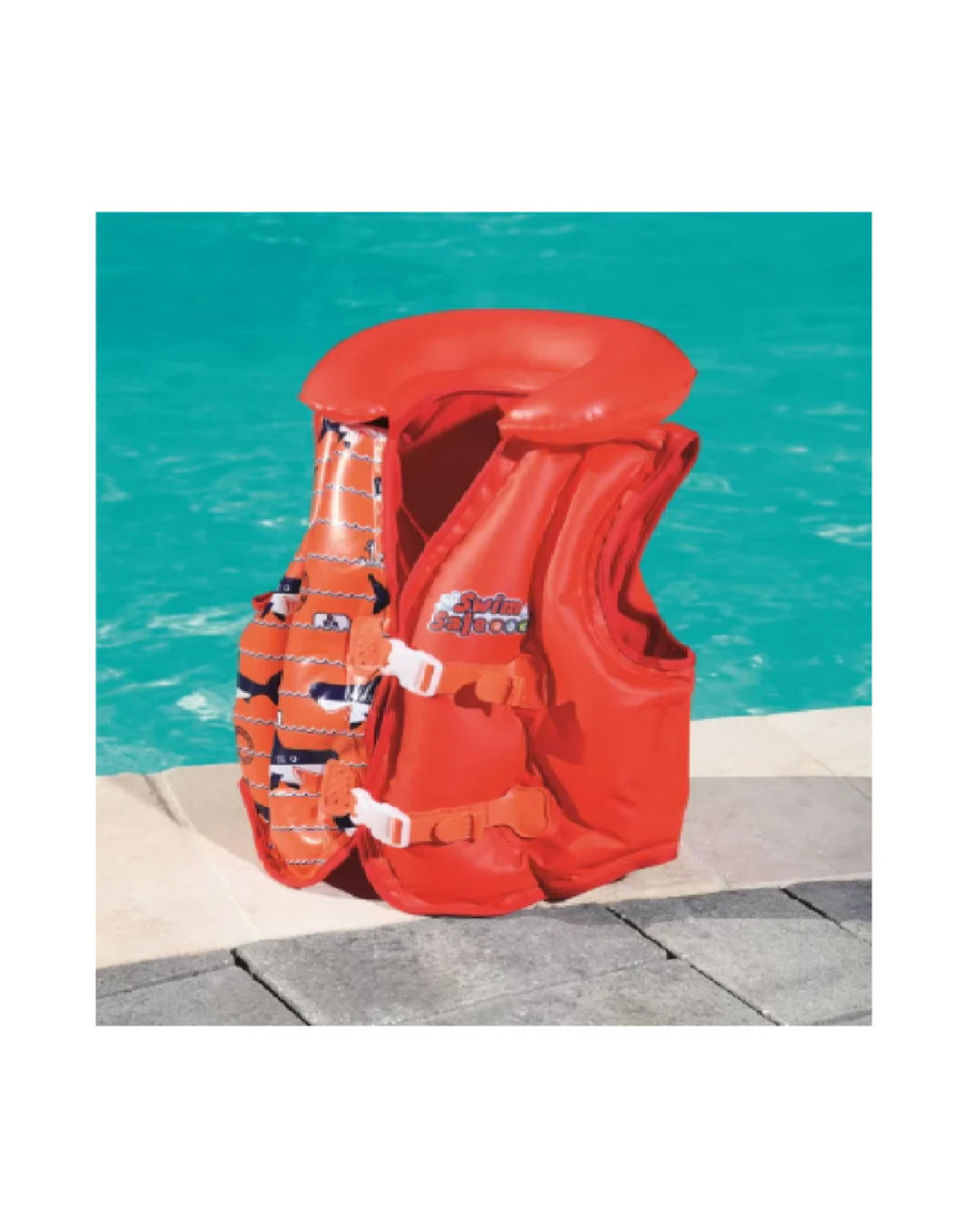 Bestway φουσκωτό γιλέκο swim safe deluxe 3-6 ετών (2 χρώματα) - Bestway