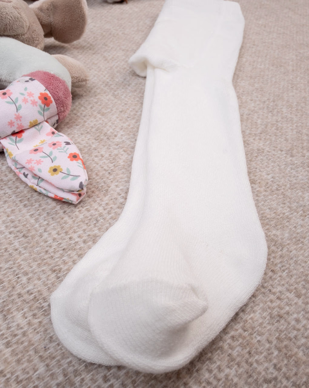 βρεφικό καλσόν βαμβακερό λευκό για κορίτσι - Prénatal