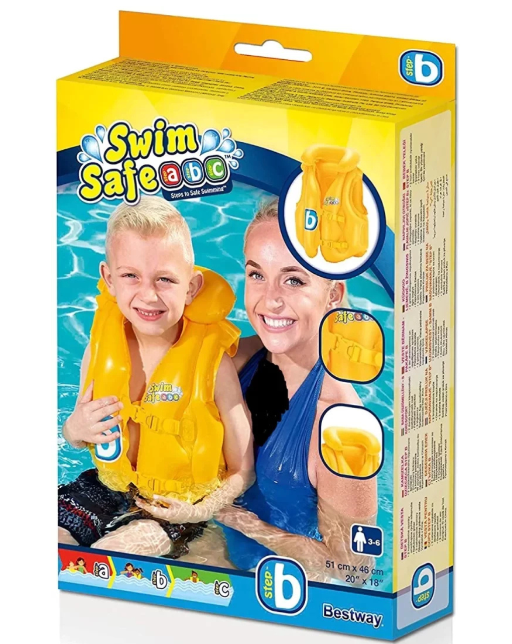 Bestway γιλέκο σωσίβιο swim safe baby abc step b 51x46cm - Bestway