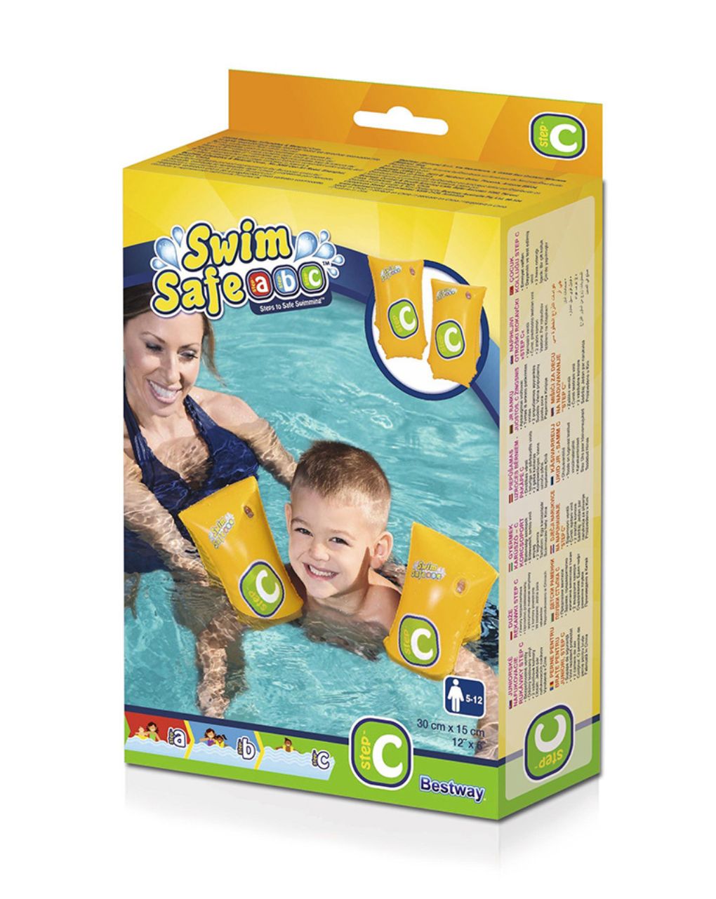Bestway μπρατσάκια swim safe abc step c 30x15cm - Bestway