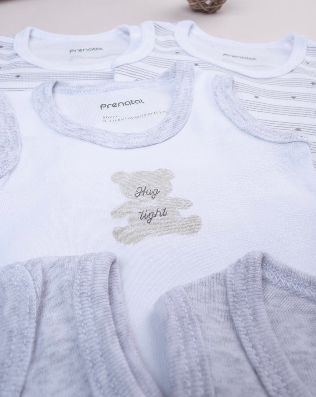 βρεφικά κορμάκια με αστεράκια πακέτο x5 unisex - Prénatal