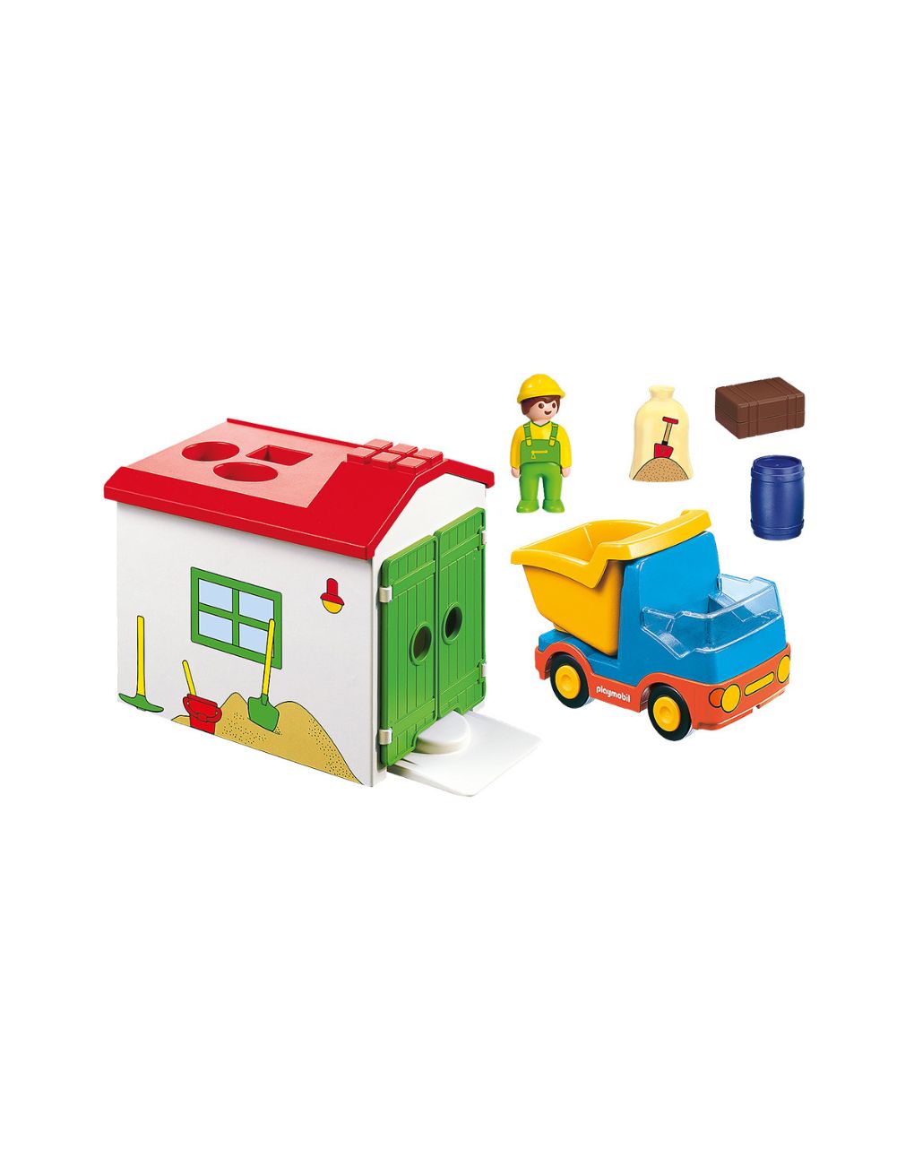 Playmobil 1.2.3 φορτηγό με γκαράζ 70184 - Playmobil