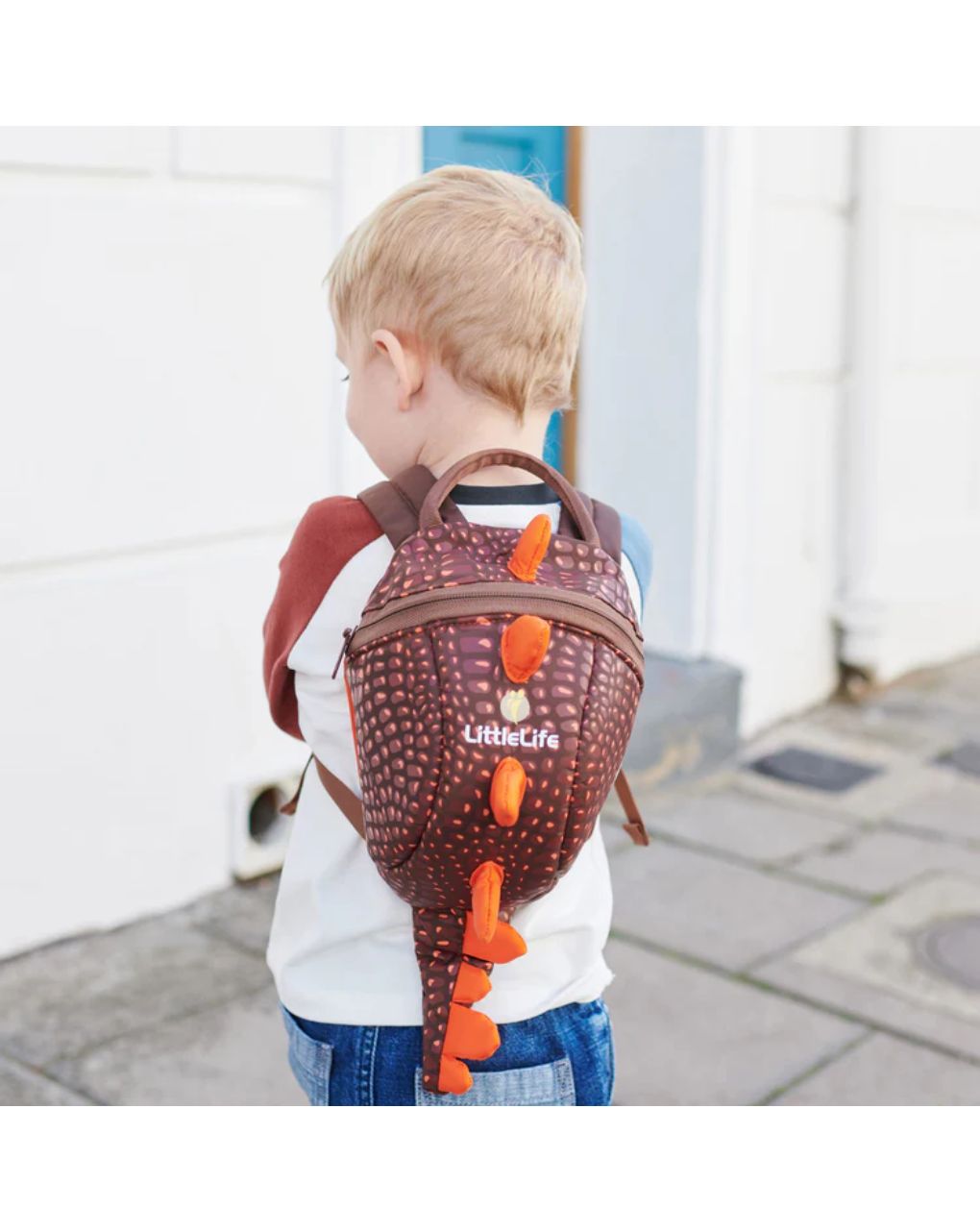 Littlelife παιδική τσάντα πλάτης με λουράκι ασφαλείας δεινόσαυρος  2lt  l10814 - Little Life