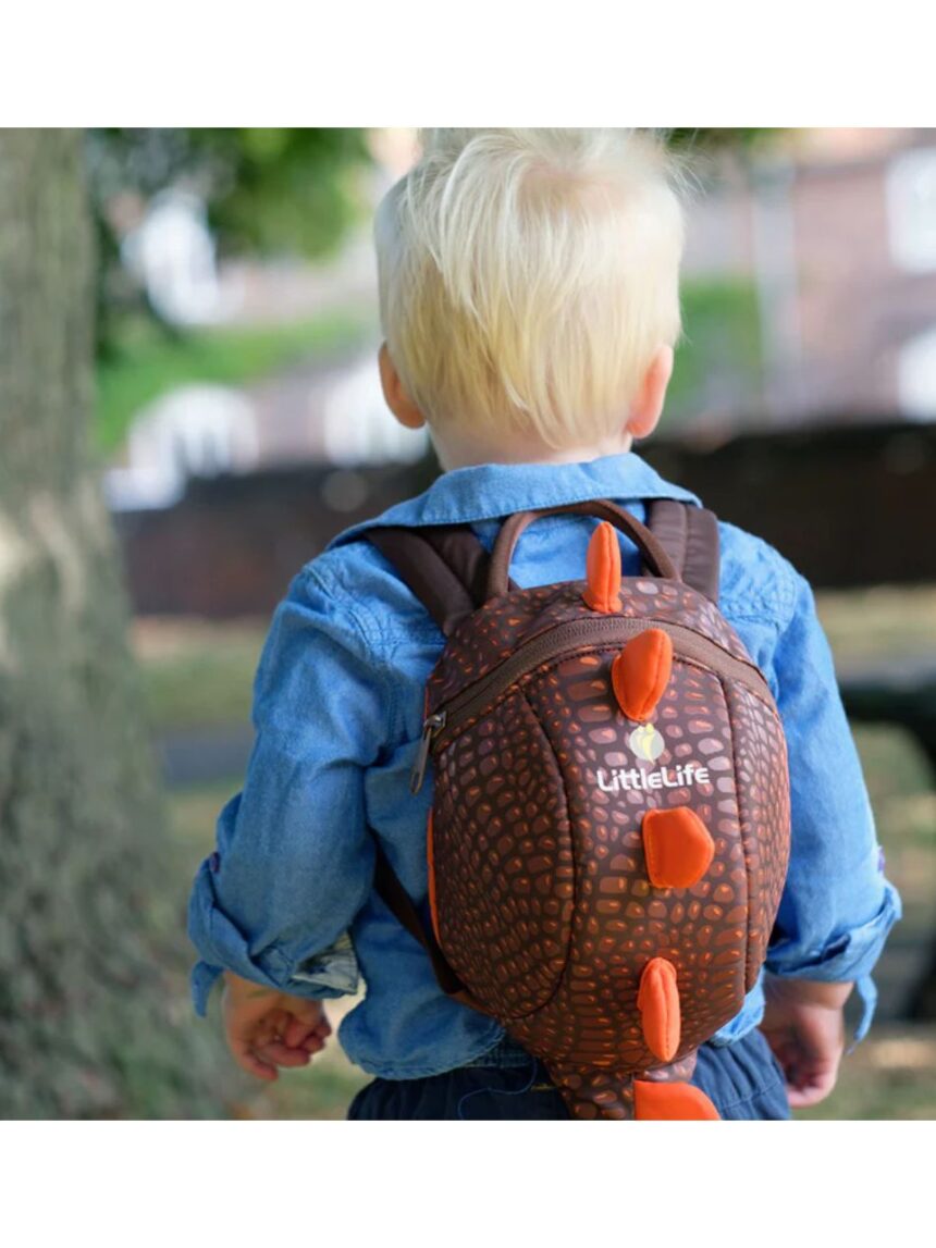 Littlelife παιδική τσάντα πλάτης με λουράκι ασφαλείας δεινόσαυρος  2lt  l10814 - Little Life