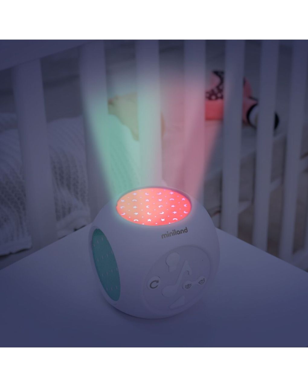 Miniland φωτάκι νυκτός με λευκούς ήχους & μελωδίες dreamcube ml89311 - Miniland