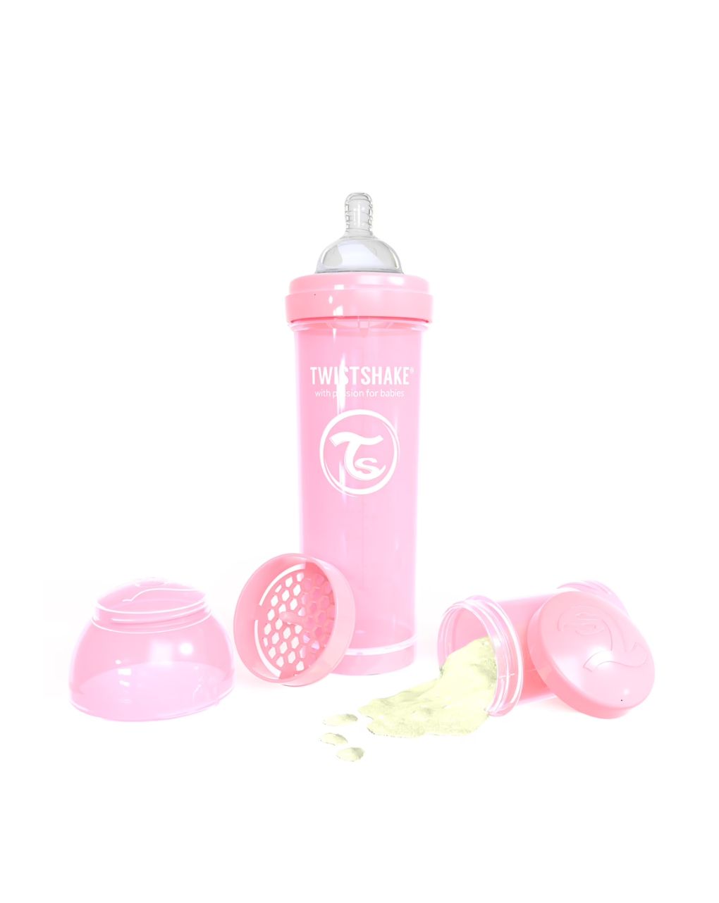 Twistshake μπιμπερό κατά των κολικών 330ml pastel pink - Twistshake