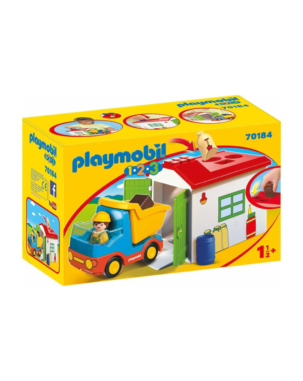 Playmobil 1.2.3 φορτηγό με γκαράζ 70184 - Playmobil