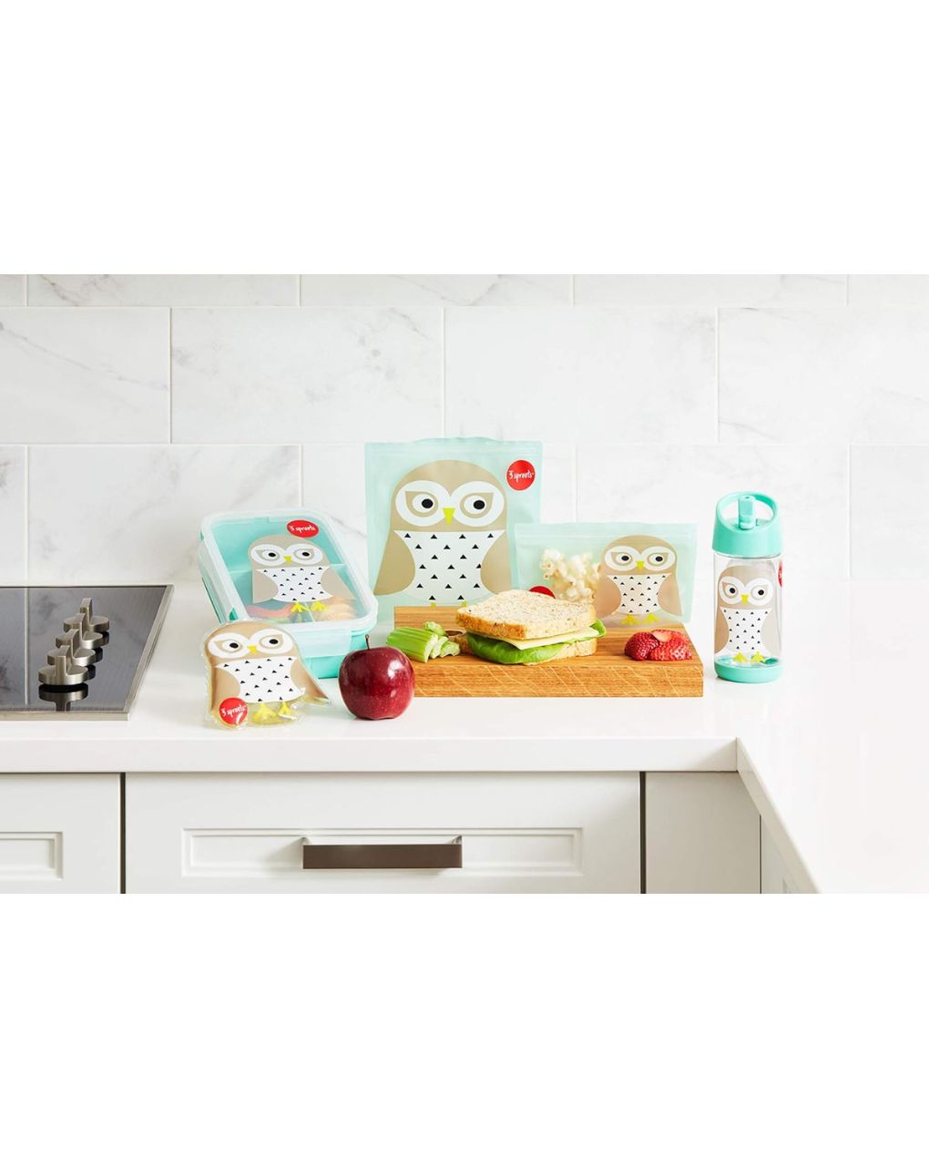 3sprouts θήκες σνακ- owl (2 τμχ) - 3 sprouts