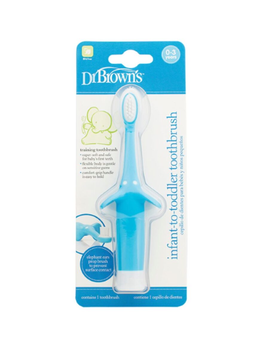 Dr. brown's οδοντόβουρτσα ελεφαντάκι μπλέ 112.70.1hc.184 - Dr Browns