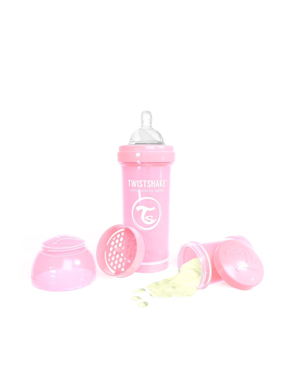 Twistshake μπιμπερό κατά των κολικών 260ml pastel pink - Twistshake