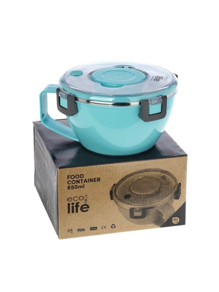 Ecolife φαγητοδοχείο thermos με χώρισμα 850ml blue 33-bo-9070 - Ecolife