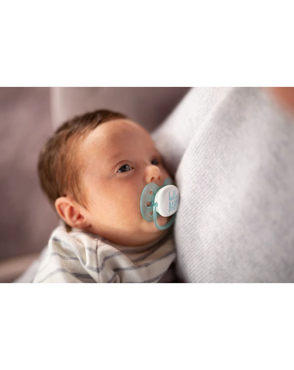 Philips avent πιπίλα ultra soft 2τμχ hello baby μπλε 0-6m, scf222/01 - Philips Avent