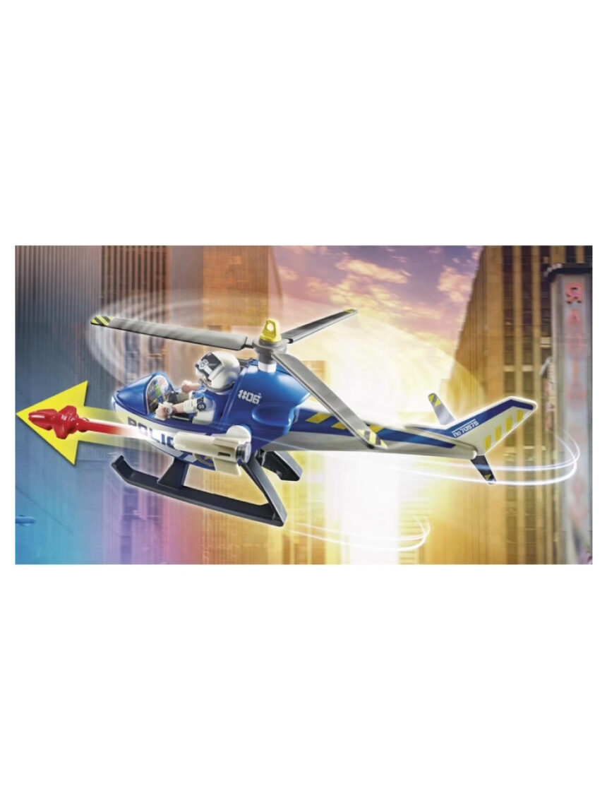 Playmobil city action αστυνομικό ελικόπτερο και ληστές με βαν 70575 - Playmobil, Playmobil City Action