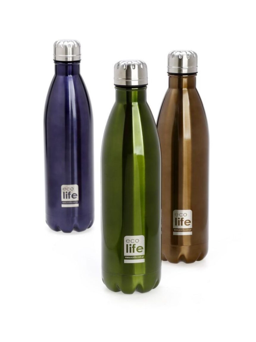 Ecolife μεταλλικός θερμός 750ml πράσινος 33-bo-3001 - Ecolife