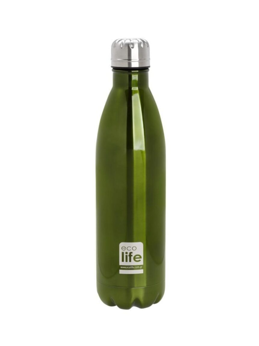 Ecolife μεταλλικός θερμός 750ml πράσινος 33-bo-3001 - Ecolife