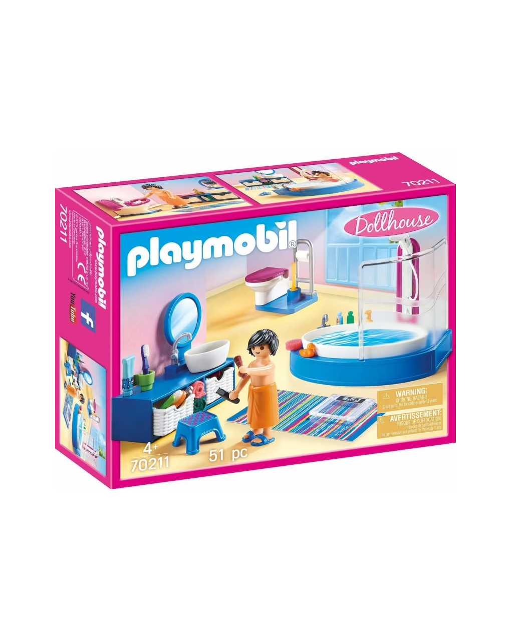 Playmobil dollhouse πολυτελές λουτρό με μπανιέρα 70211 - Playmobil, Playmobil Dollhouse