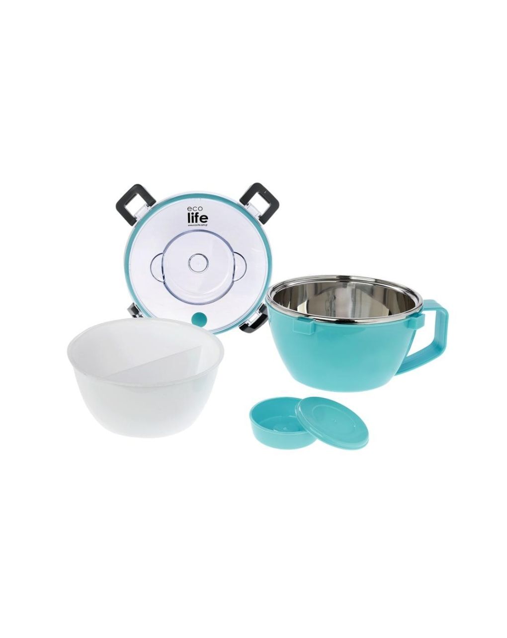 Ecolife φαγητοδοχείο thermos με χώρισμα 850ml blue 33-bo-9070 - Ecolife