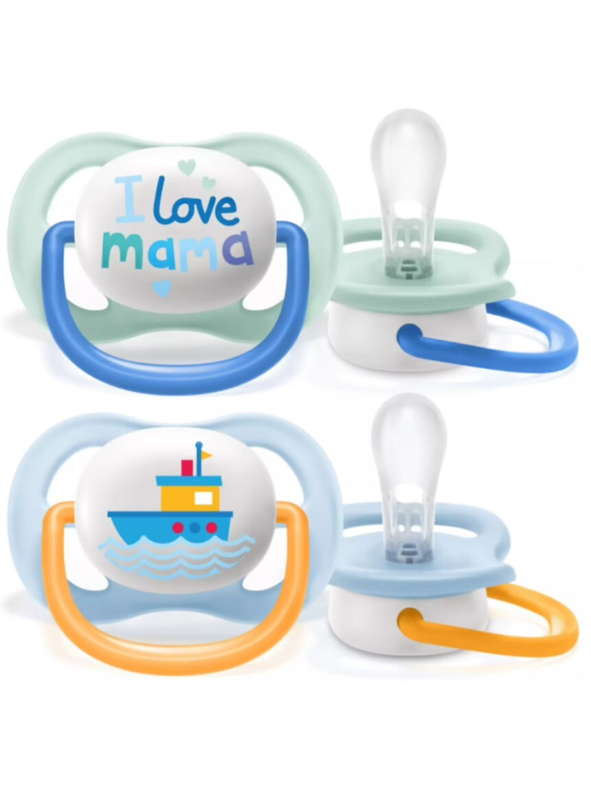 Avent πιπίλες ultra air pacifier καραβάκι 0-6μ, σετ των 2 - Philips Avent