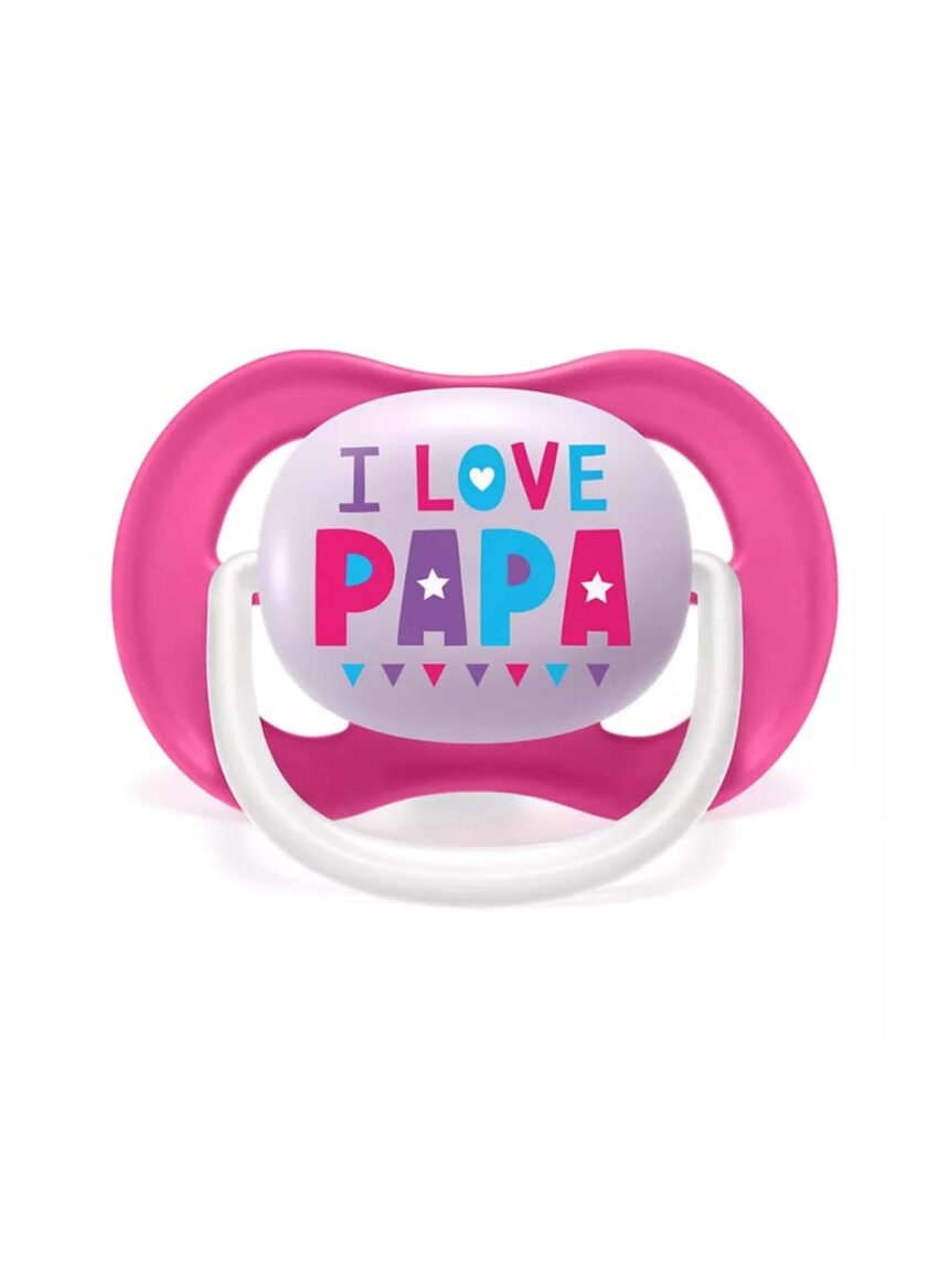 Philips avent πιπίλες ultra air pacifier 2τμχ i love papa 6-18m, scf080/04 - Philips Avent