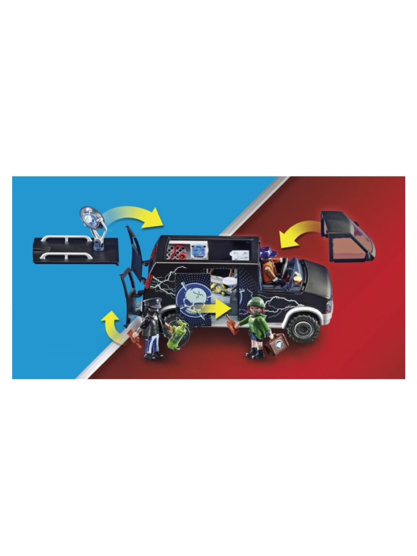 Playmobil city action αστυνομικό ελικόπτερο και ληστές με βαν 70575 - Playmobil, Playmobil City Action