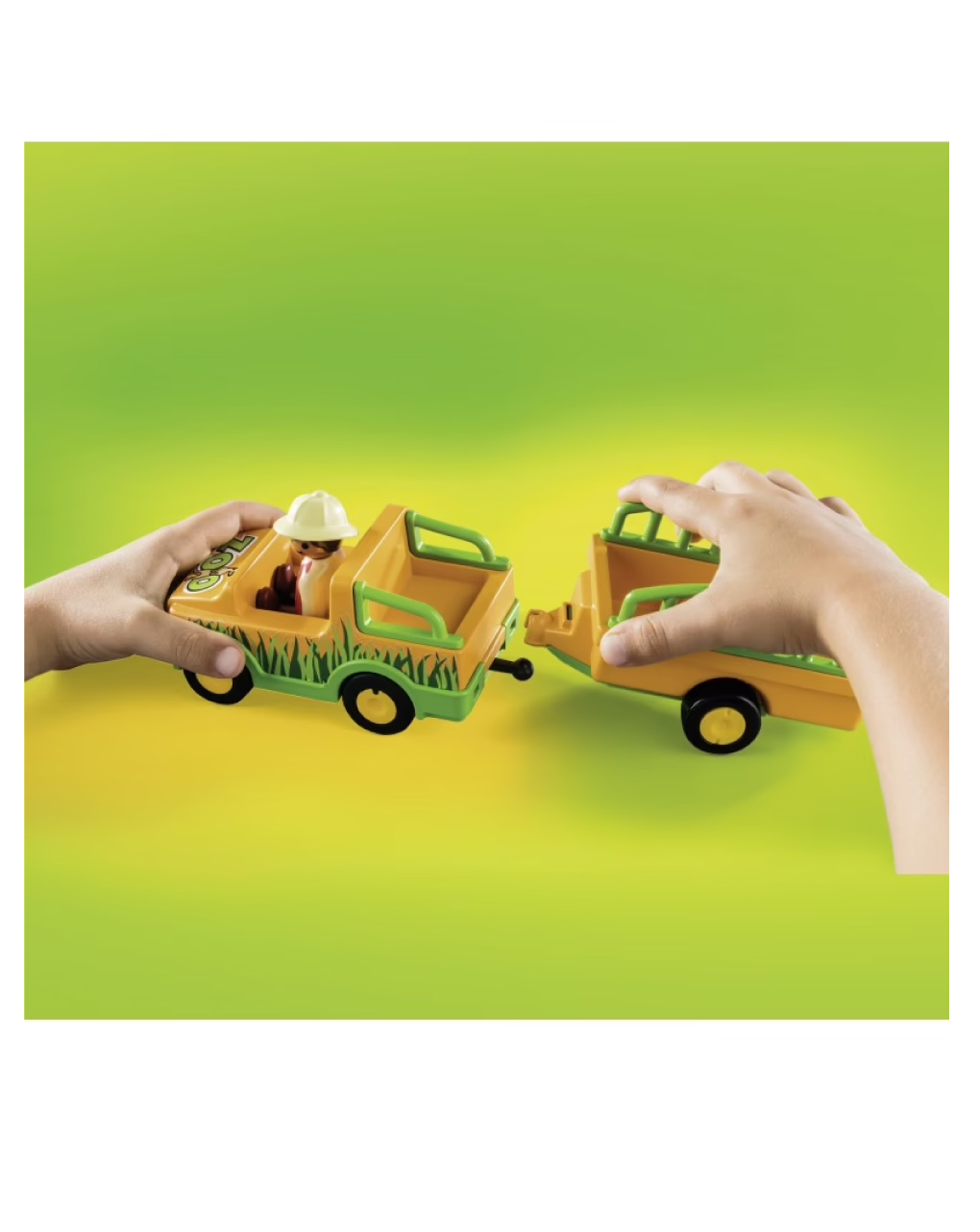 Playmobil 1.2.3 όχημα ζωολογικού κήπου με ρινόκερο 70182 - Playmobil, Playmobil 1.2.3