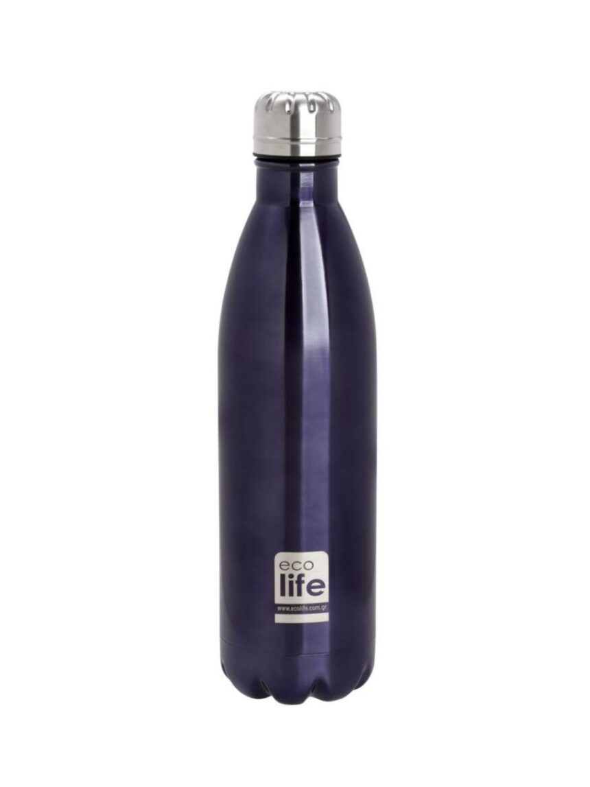 Ecolife μεταλλικός θερμός 750ml μωβ - Ecolife